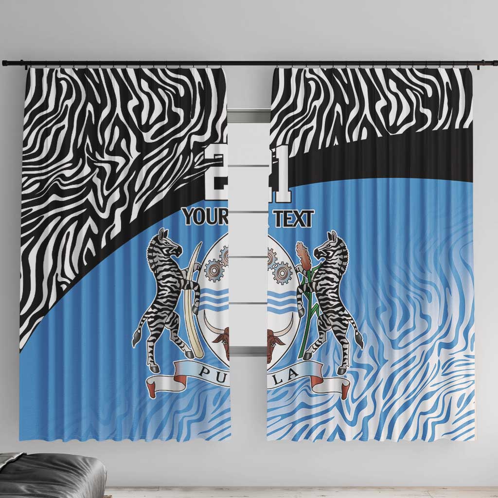 Botswana Cricket Custom Window Curtain Baggy Blues Zebra Skins Pattern - Wonder Print Shop