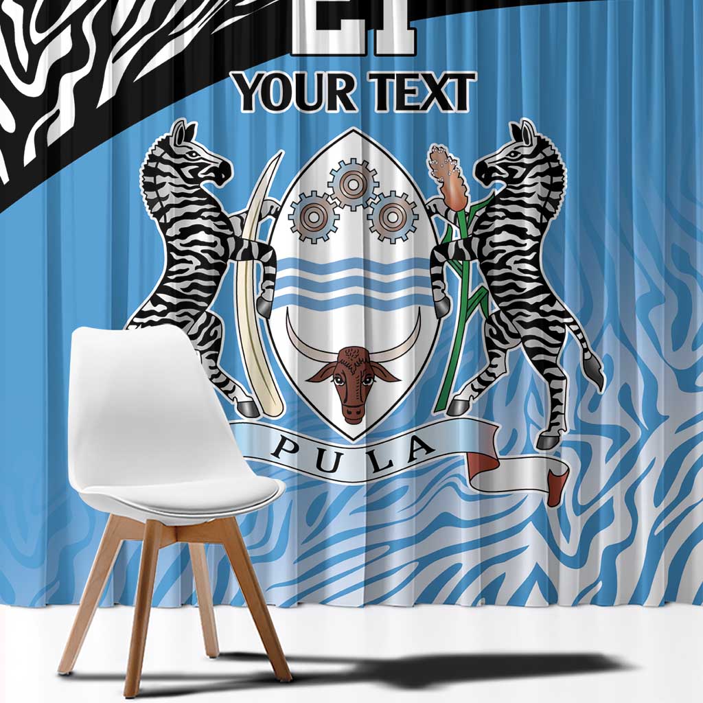 Botswana Cricket Custom Window Curtain Baggy Blues Zebra Skins Pattern - Wonder Print Shop
