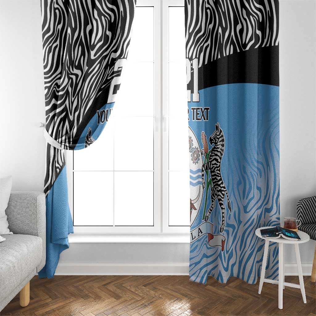 Botswana Cricket Custom Window Curtain Baggy Blues Zebra Skins Pattern - Wonder Print Shop
