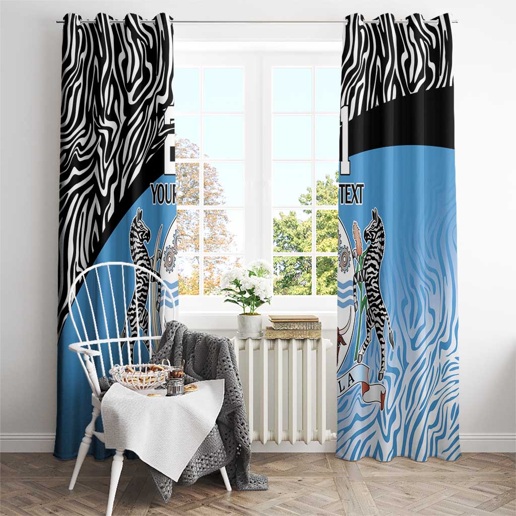 Botswana Cricket Custom Window Curtain Baggy Blues Zebra Skins Pattern - Wonder Print Shop