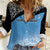Botswana Cricket Custom Women Casual Shirt Baggy Blues Zebra Skins Pattern - Wonder Print Shop