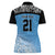 Botswana Cricket Custom Women Polo Shirt Baggy Blues Zebra Skins Pattern - Wonder Print Shop