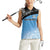Botswana Cricket Custom Women Sleeveless Polo Shirt Baggy Blues Zebra Skins Pattern - Wonder Print Shop