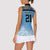 Botswana Cricket Custom Women Sleeveless Polo Shirt Baggy Blues Zebra Skins Pattern - Wonder Print Shop