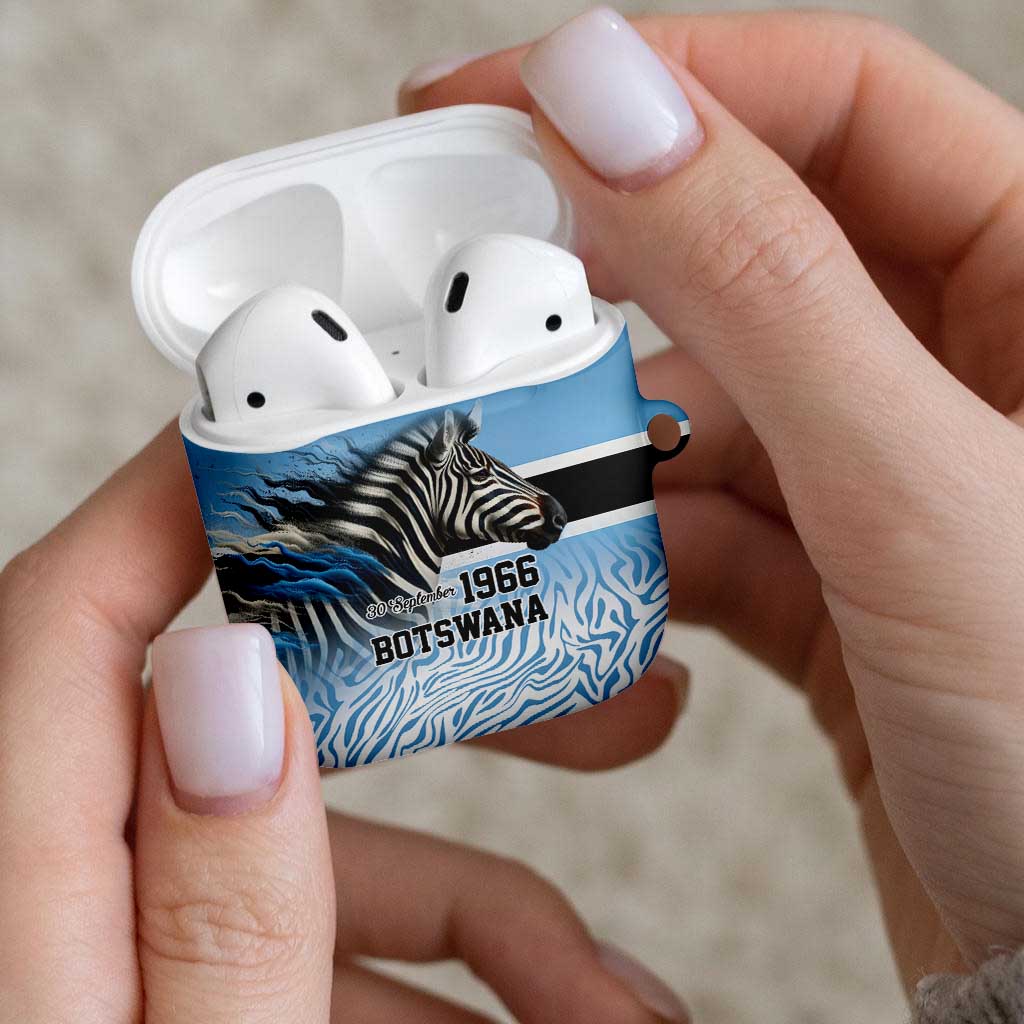 Botswana Independence Day 1966 AirPods Case Tribal Zebra Skins Pattern - Wonder Print Shop