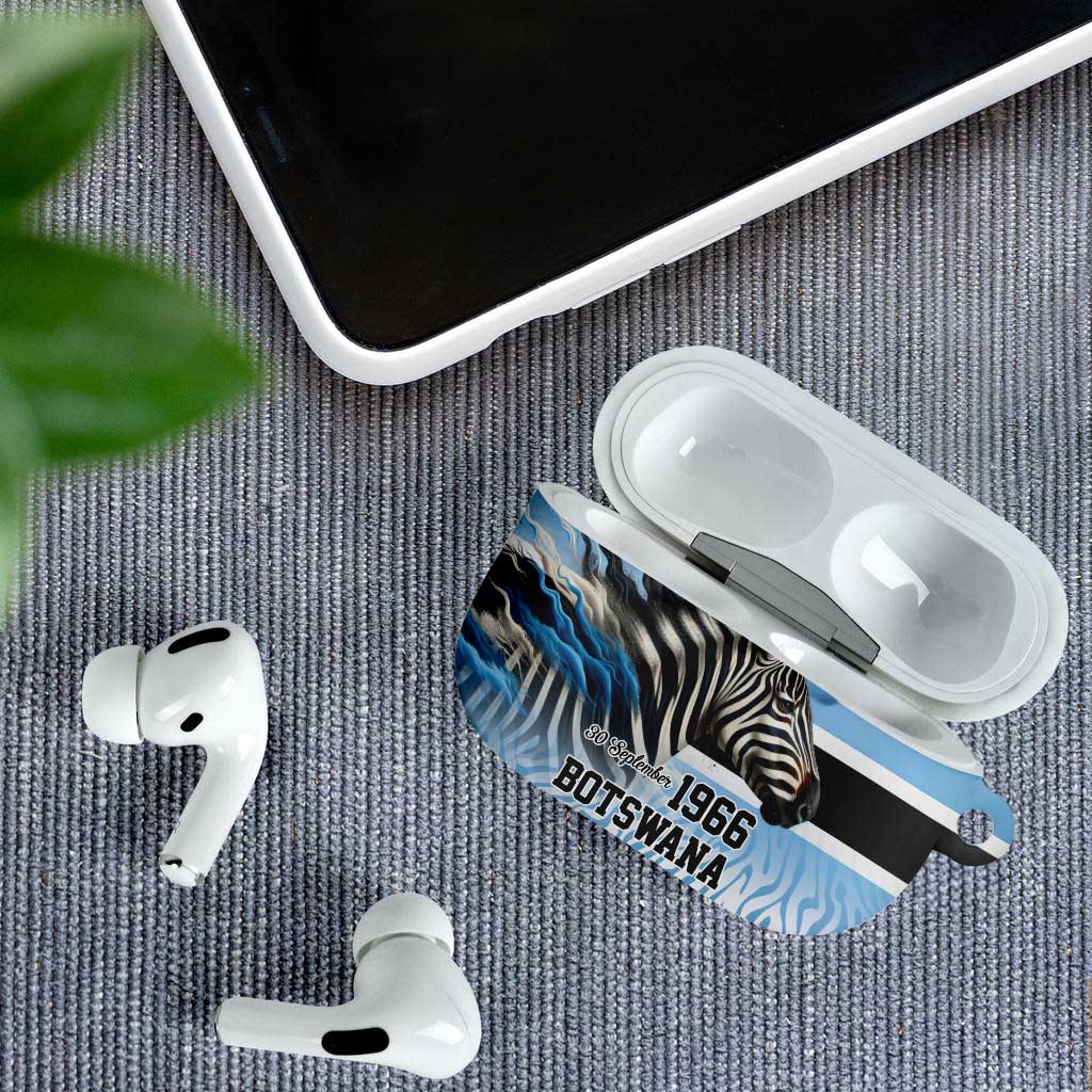 Botswana Independence Day 1966 AirPods Case Tribal Zebra Skins Pattern - Wonder Print Shop