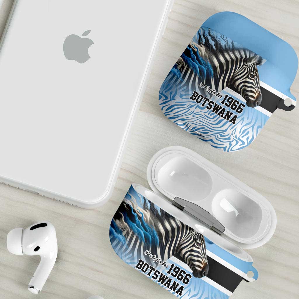 Botswana Independence Day 1966 AirPods Case Tribal Zebra Skins Pattern - Wonder Print Shop