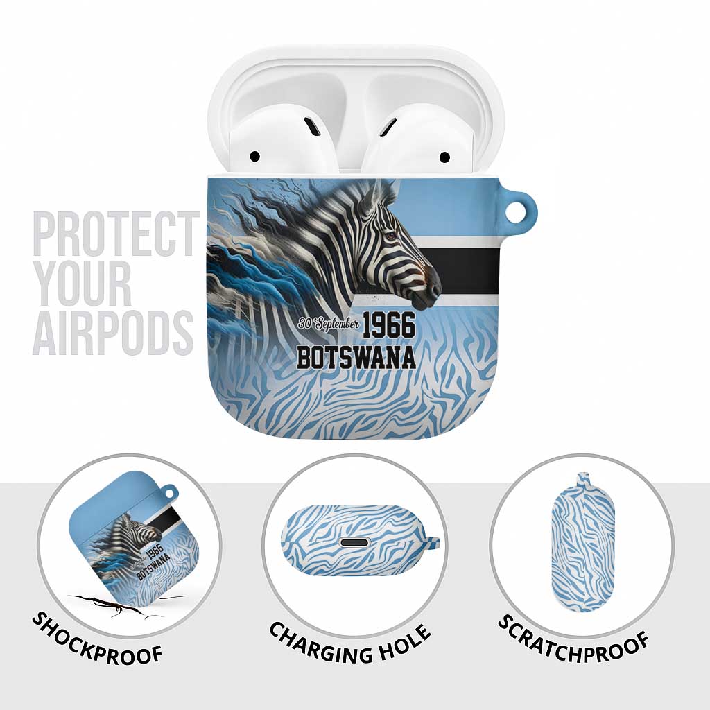 Botswana Independence Day 1966 AirPods Case Tribal Zebra Skins Pattern - Wonder Print Shop