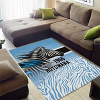 Botswana Independence Day 1966 Area Rug Tribal Zebra Skins Pattern - Wonder Print Shop
