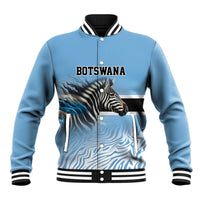 Botswana Independence Day 1966 Baseball Jacket Tribal Zebra Skins Pattern - Wonder Print Shop