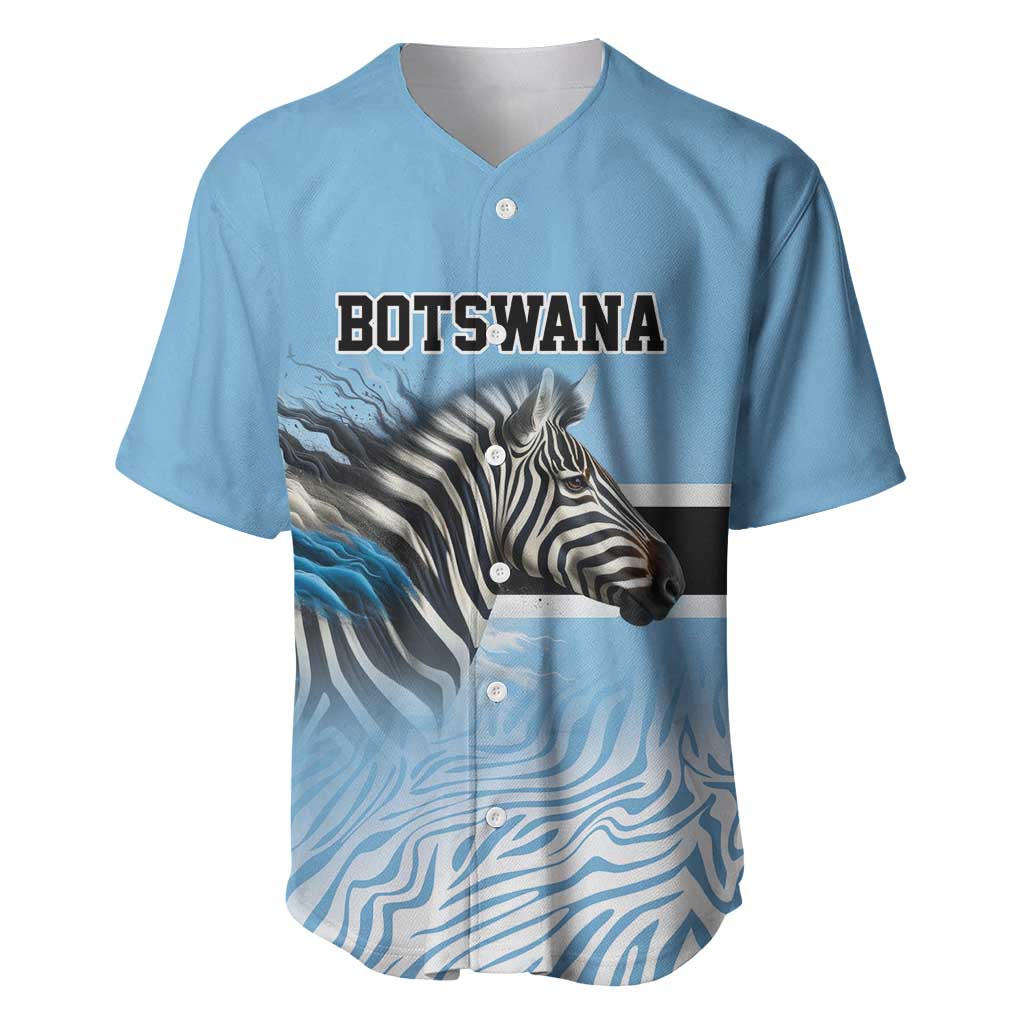 Botswana Independence Day 1966 Baseball Jersey Tribal Zebra Skins Pattern - Wonder Print Shop