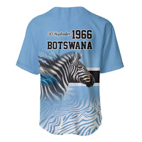 Botswana Independence Day 1966 Baseball Jersey Tribal Zebra Skins Pattern - Wonder Print Shop