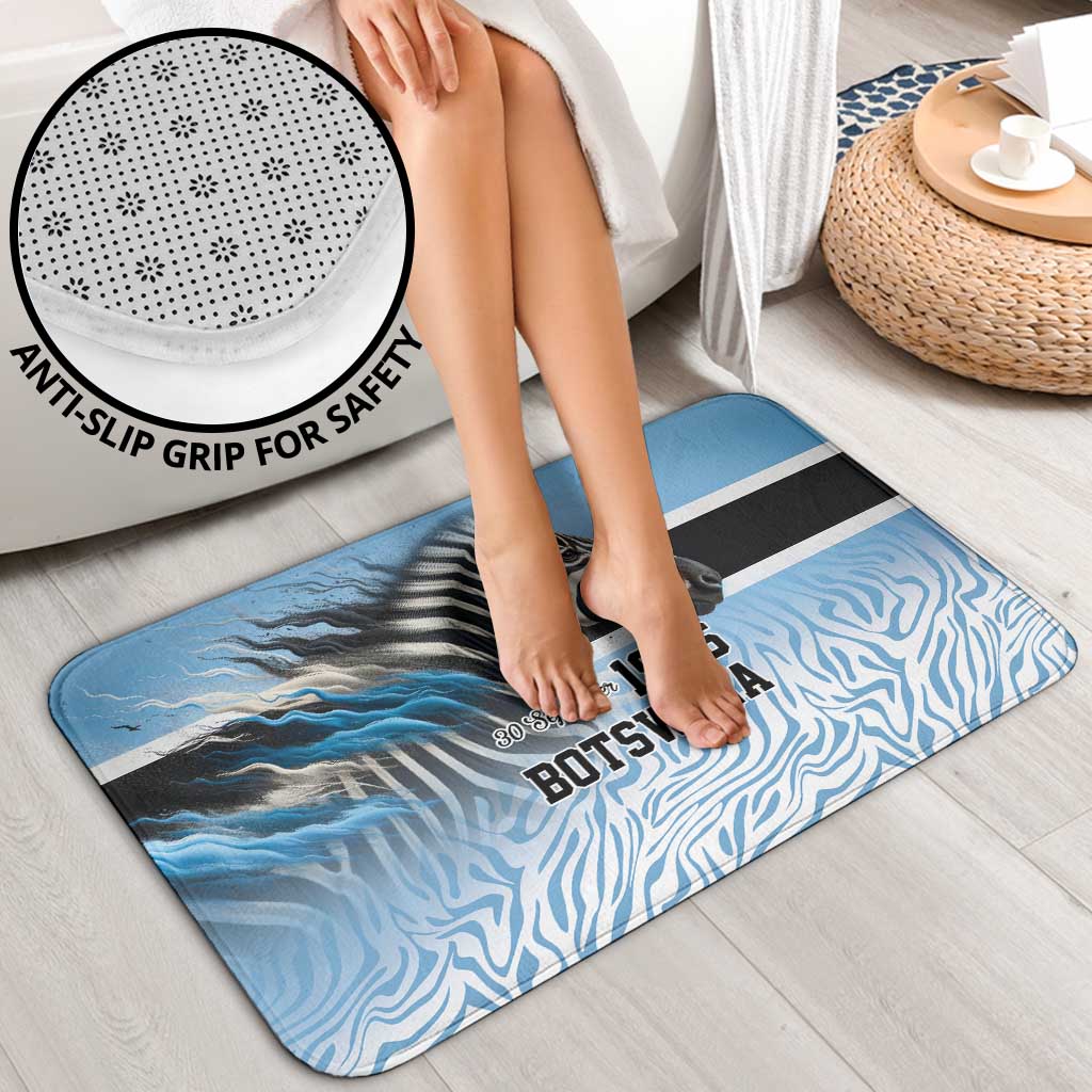 Botswana Independence Day 1966 Bathroom Set Tribal Zebra Skins Pattern - Wonder Print Shop