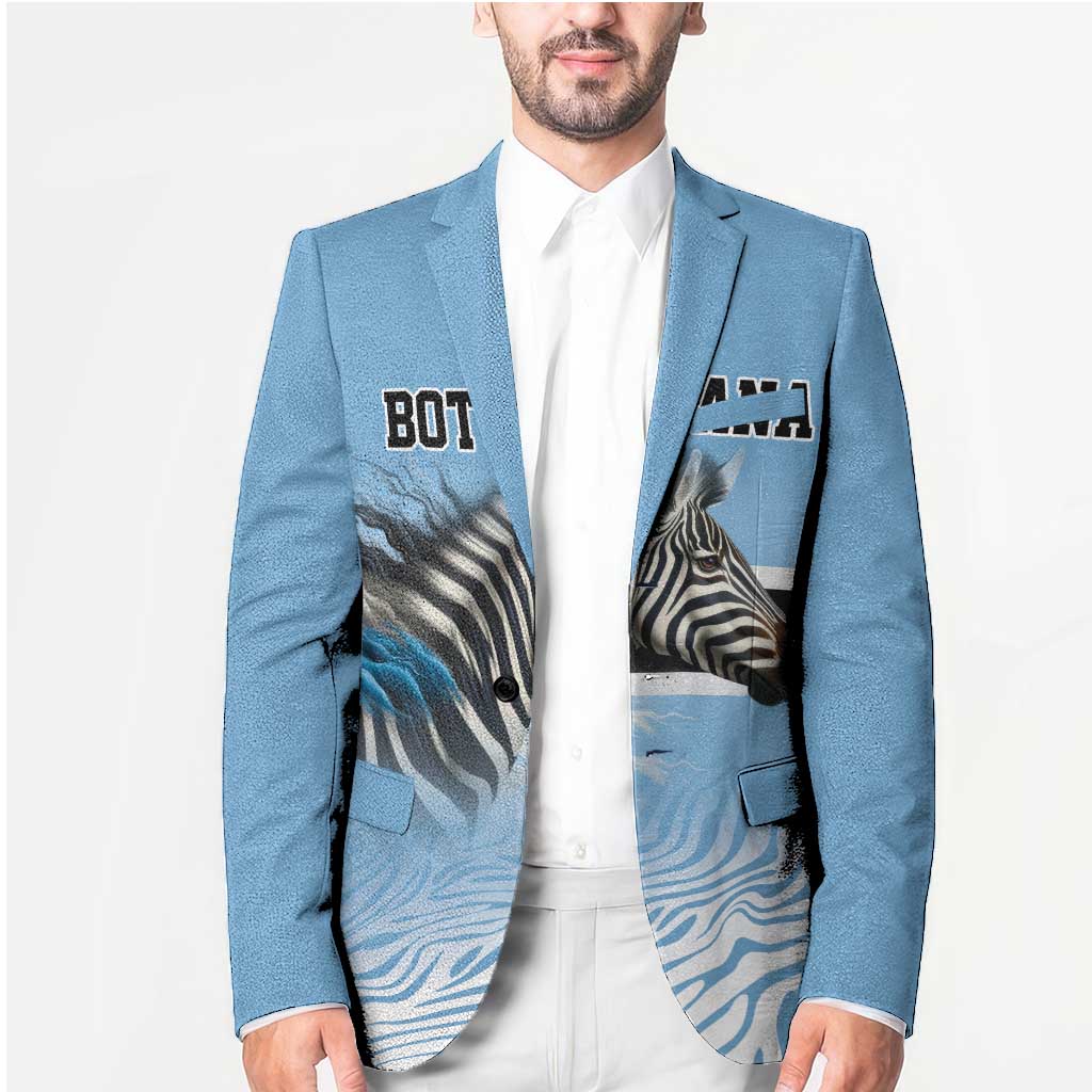 Botswana Independence Day 1966 Blazer Tribal Zebra Skins Pattern - Wonder Print Shop