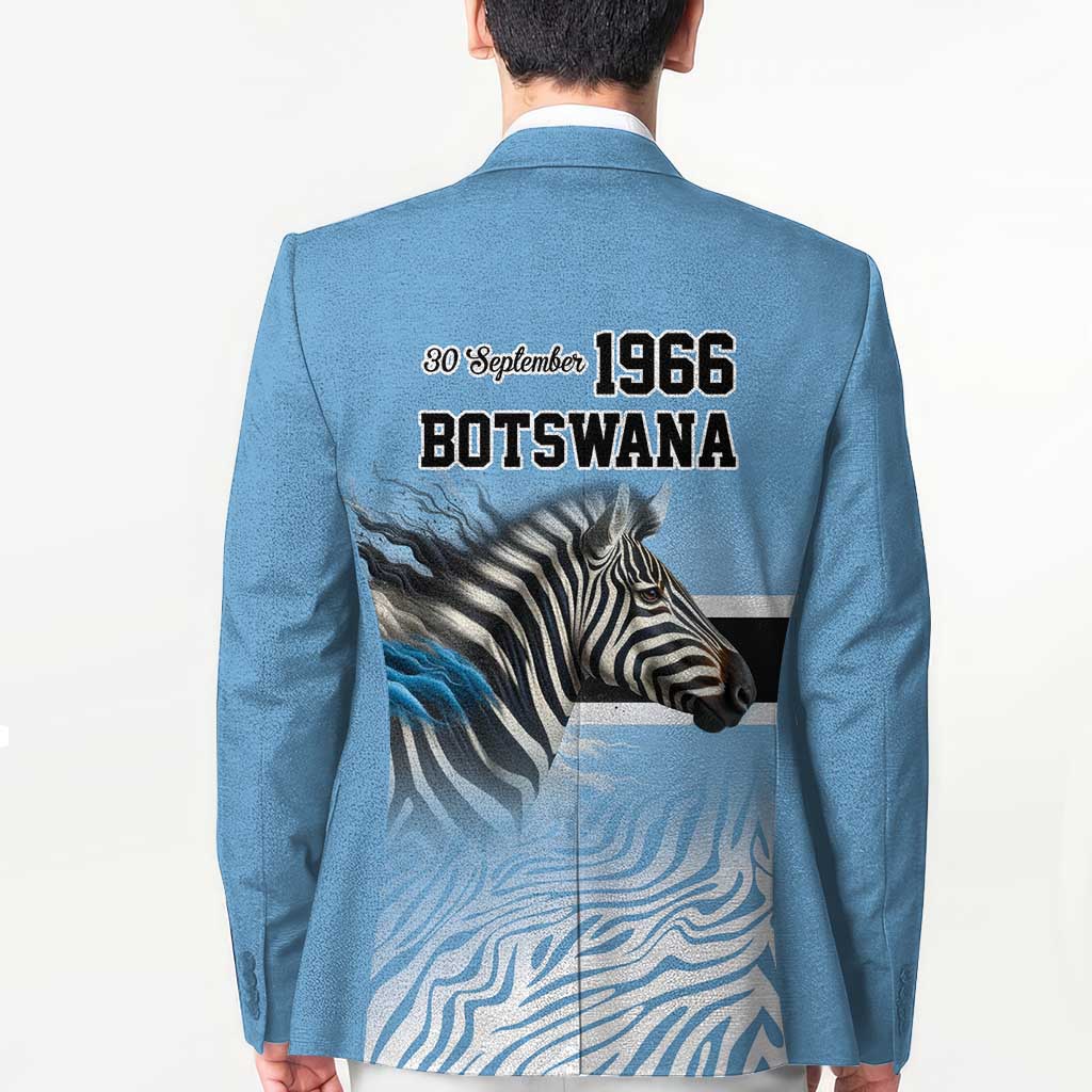 Botswana Independence Day 1966 Blazer Tribal Zebra Skins Pattern - Wonder Print Shop