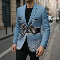 Botswana Independence Day 1966 Blazer Tribal Zebra Skins Pattern - Wonder Print Shop