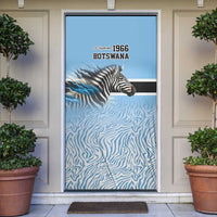 Botswana Independence Day 1966 Door Cover Tribal Zebra Skins Pattern - Wonder Print Shop