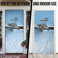 Botswana Independence Day 1966 Door Cover Tribal Zebra Skins Pattern - Wonder Print Shop