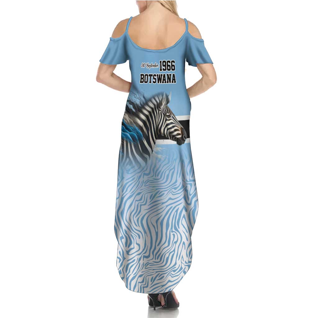 Botswana Independence Day 1966 Family Matching Summer Maxi Dress and Hawaiian Shirt Tribal Zebra Skins Pattern - Wonder Print Shop