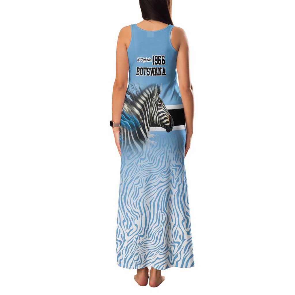 Botswana Independence Day 1966 Family Matching Tank Maxi Dress and Hawaiian Shirt Tribal Zebra Skins Pattern - Wonder Print Shop