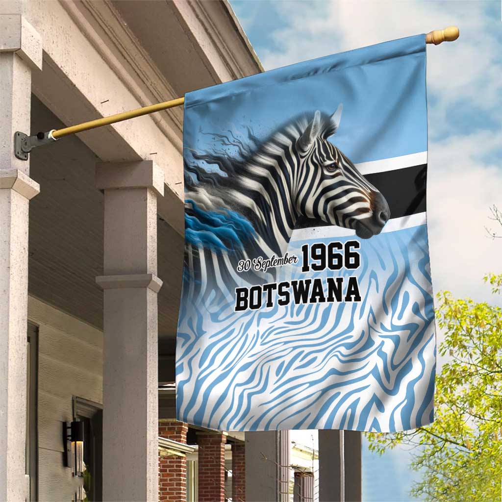 Botswana Independence Day 1966 Garden Flag Tribal Zebra Skins Pattern - Wonder Print Shop