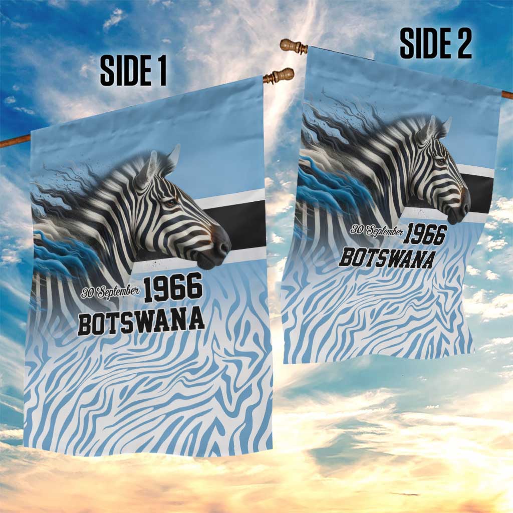 Botswana Independence Day 1966 Garden Flag Tribal Zebra Skins Pattern - Wonder Print Shop