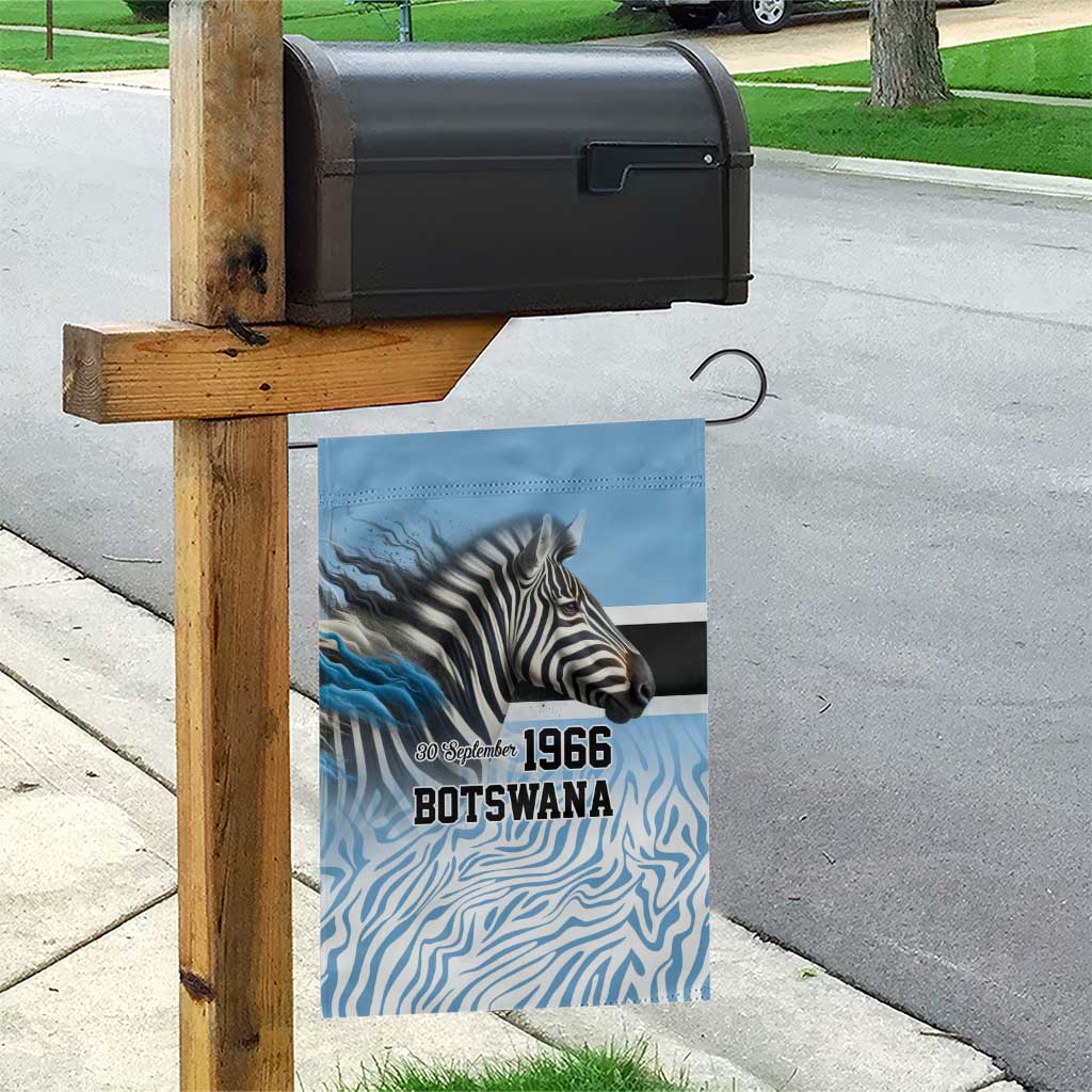 Botswana Independence Day 1966 Garden Flag Tribal Zebra Skins Pattern - Wonder Print Shop