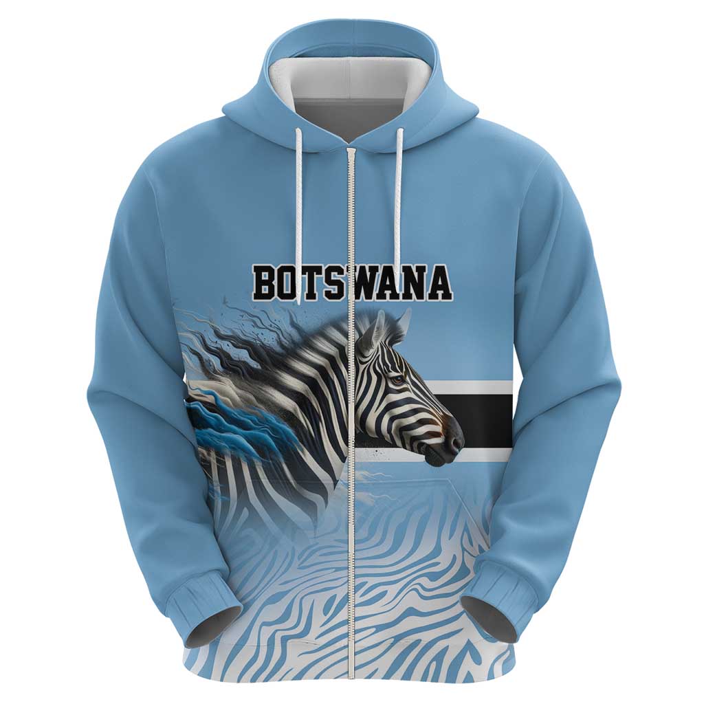 Botswana Independence Day 1966 Hoodie Tribal Zebra Skins Pattern - Wonder Print Shop