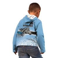 Botswana Independence Day 1966 Kid Hoodie Tribal Zebra Skins Pattern - Wonder Print Shop