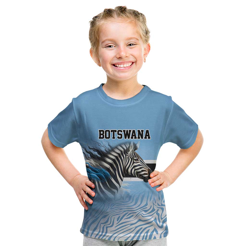 Botswana Independence Day 1966 Kid T Shirt Tribal Zebra Skins Pattern - Wonder Print Shop