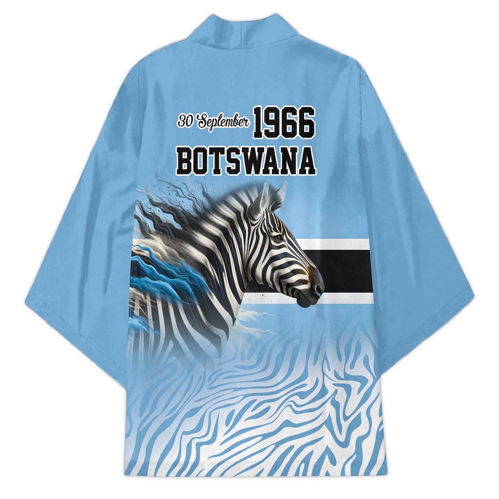Botswana Independence Day 1966 Kimono Tribal Zebra Skins Pattern - Wonder Print Shop