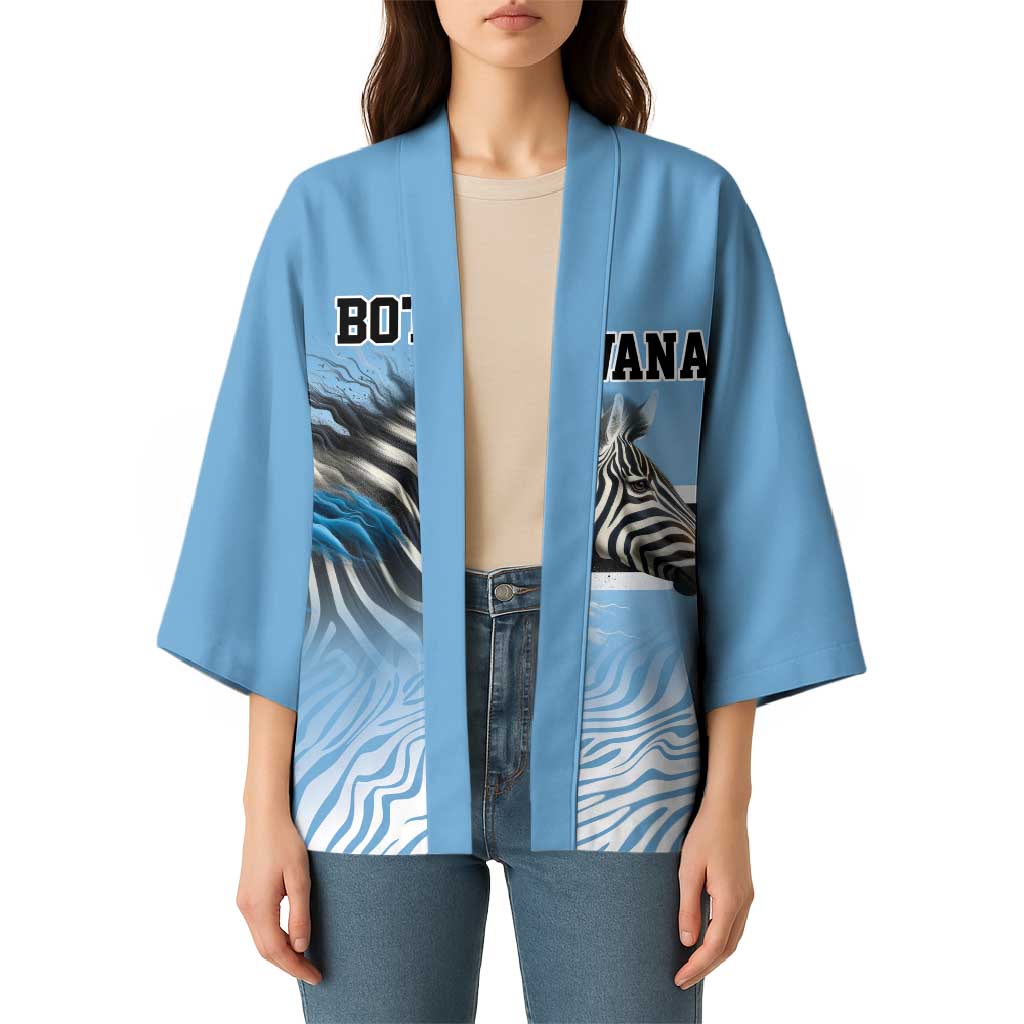 Botswana Independence Day 1966 Kimono Tribal Zebra Skins Pattern - Wonder Print Shop