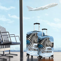Botswana Independence Day 1966 Luggage Cover Tribal Zebra Skins Pattern - Wonder Print Shop