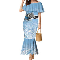 Botswana Independence Day 1966 Mermaid Dress Tribal Zebra Skins Pattern - Wonder Print Shop