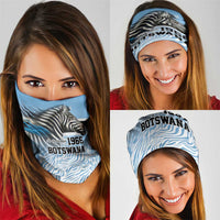 Botswana Independence Day 1966 Neck Gaiter Tribal Zebra Skins Pattern - Wonder Print Shop