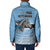 Botswana Independence Day 1966 Padded Jacket Tribal Zebra Skins Pattern - Wonder Print Shop