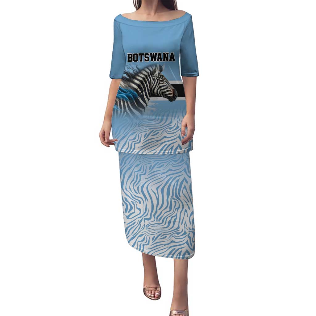 Botswana Independence Day 1966 Puletasi Tribal Zebra Skins Pattern - Wonder Print Shop