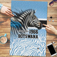 Botswana Independence Day 1966 Puzzle Tribal Zebra Skins Pattern - Wonder Print Shop