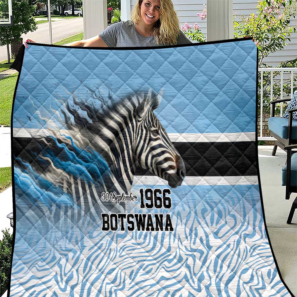 Botswana Independence Day 1966 Quilt Tribal Zebra Skins Pattern - Wonder Print Shop