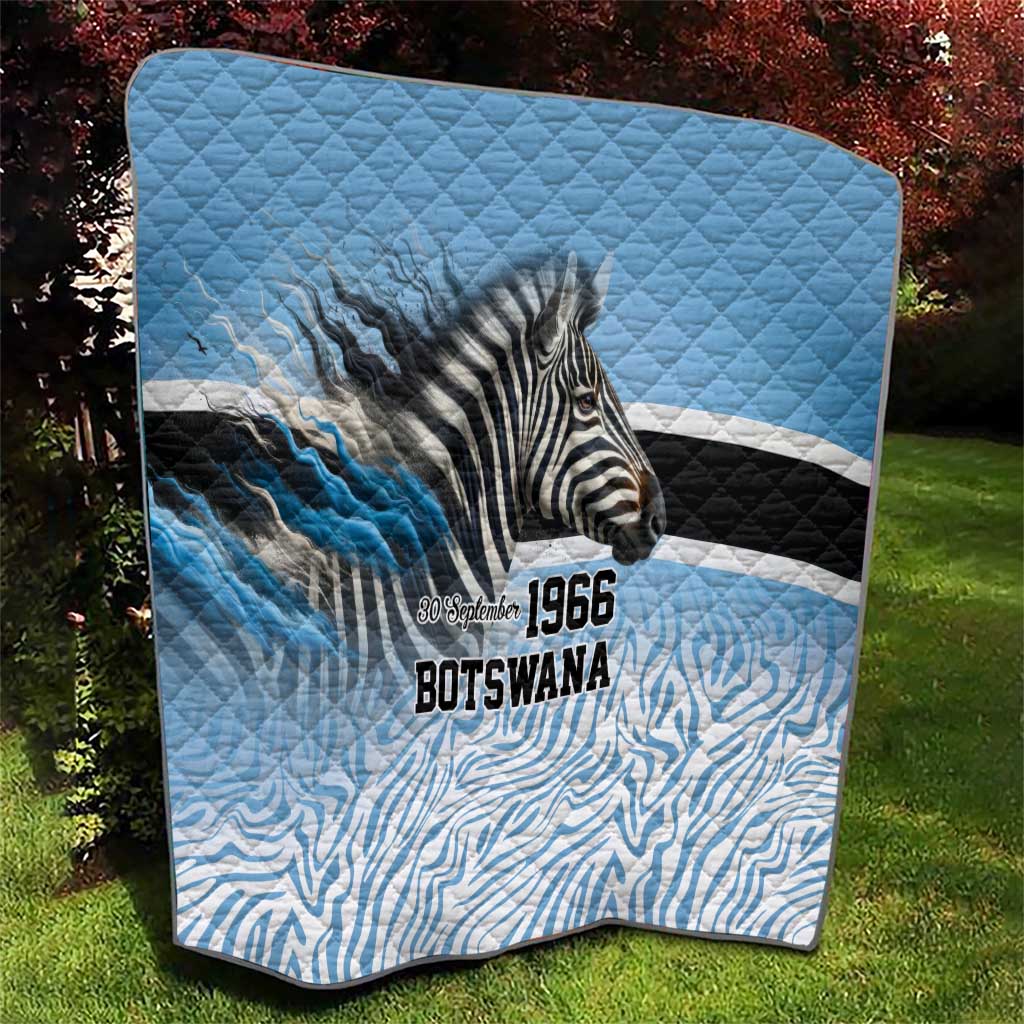 Botswana Independence Day 1966 Quilt Tribal Zebra Skins Pattern - Wonder Print Shop
