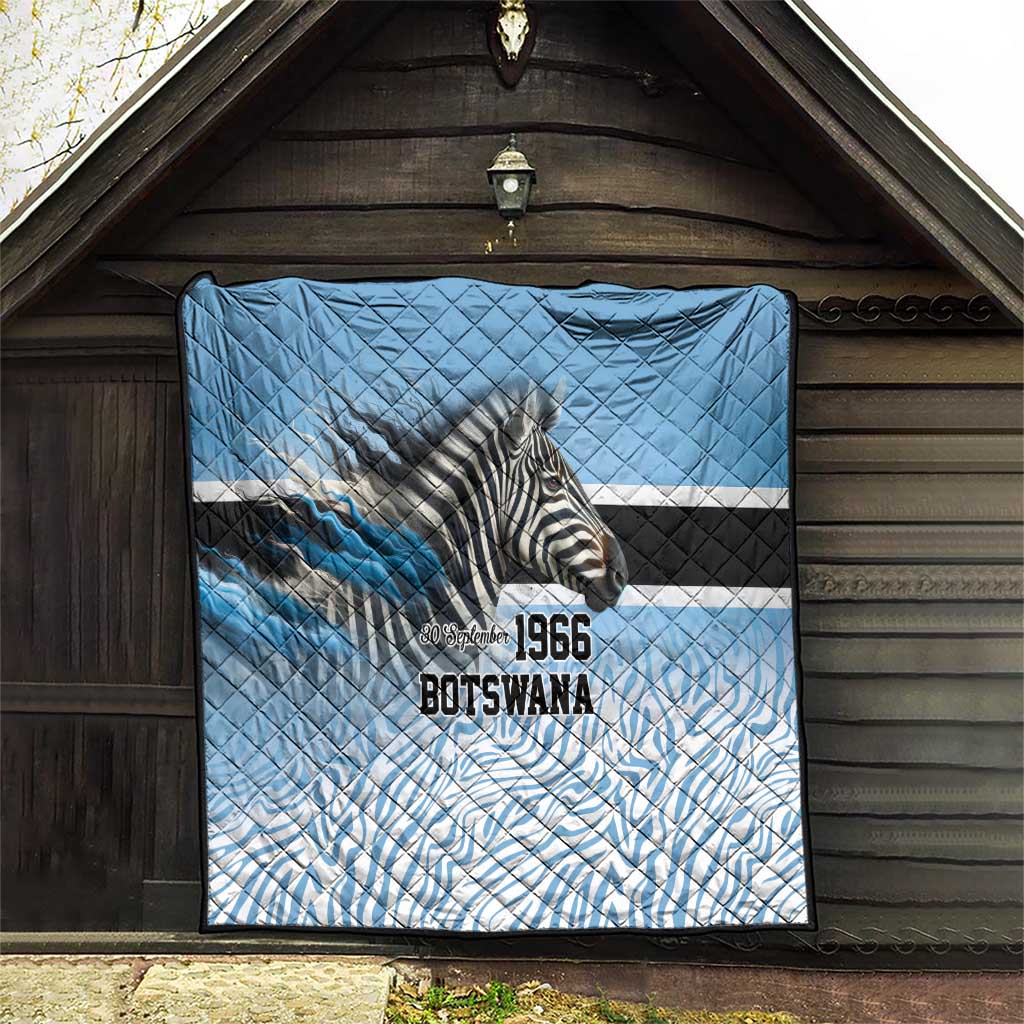 Botswana Independence Day 1966 Quilt Tribal Zebra Skins Pattern - Wonder Print Shop
