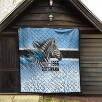 Botswana Independence Day 1966 Quilt Tribal Zebra Skins Pattern - Wonder Print Shop
