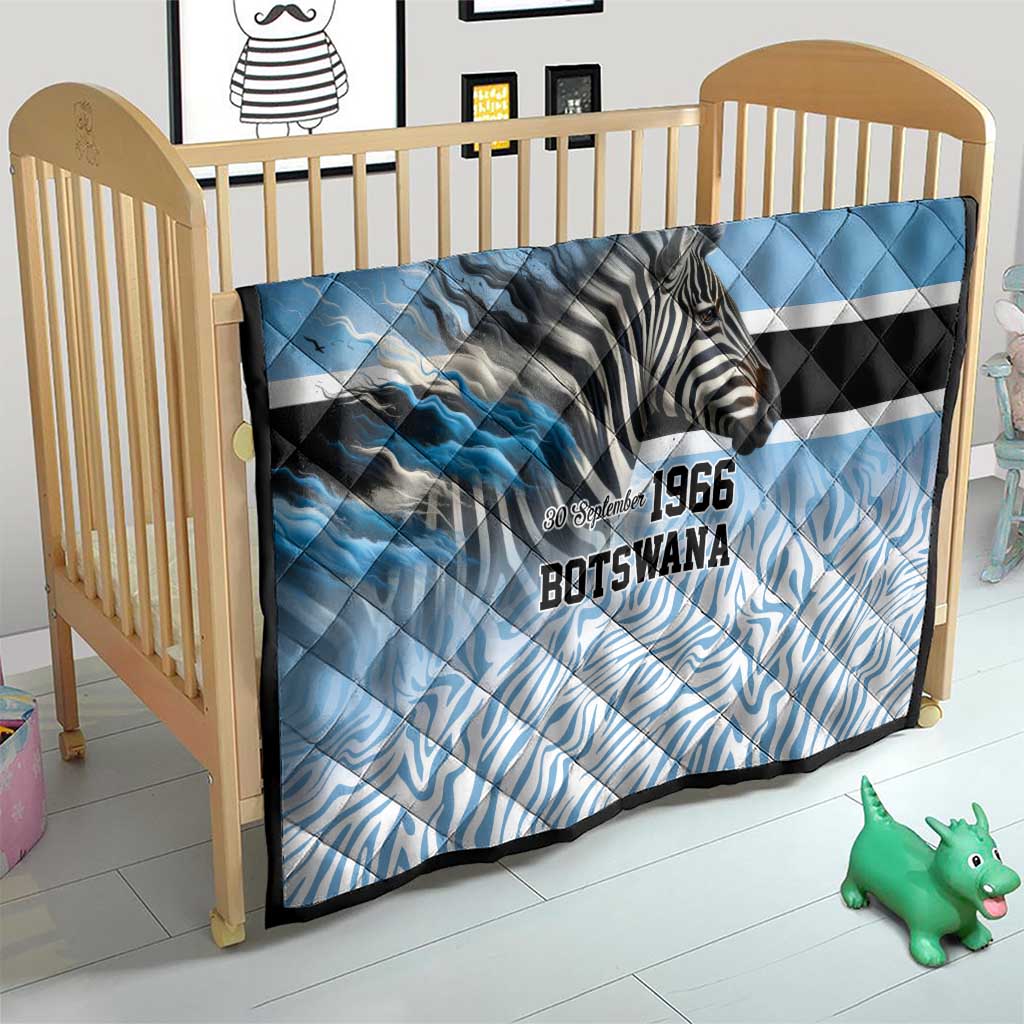 Botswana Independence Day 1966 Quilt Tribal Zebra Skins Pattern - Wonder Print Shop
