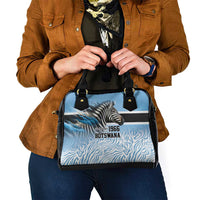 Botswana Independence Day 1966 Shoulder Handbag Tribal Zebra Skins Pattern - Wonder Print Shop