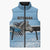 Botswana Independence Day 1966 Sleeveless Puffer Jacket Tribal Zebra Skins Pattern - Wonder Print Shop