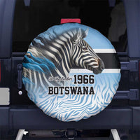 Botswana Independence Day 1966 Spare Tire Cover Tribal Zebra Skins Pattern - Wonder Print Shop