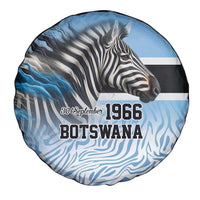 Botswana Independence Day 1966 Spare Tire Cover Tribal Zebra Skins Pattern - Wonder Print Shop