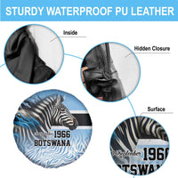 Botswana Independence Day 1966 Spare Tire Cover Tribal Zebra Skins Pattern - Wonder Print Shop