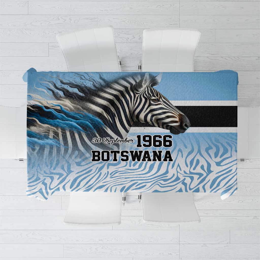 Botswana Independence Day 1966 Tablecloth Tribal Zebra Skins Pattern - Wonder Print Shop