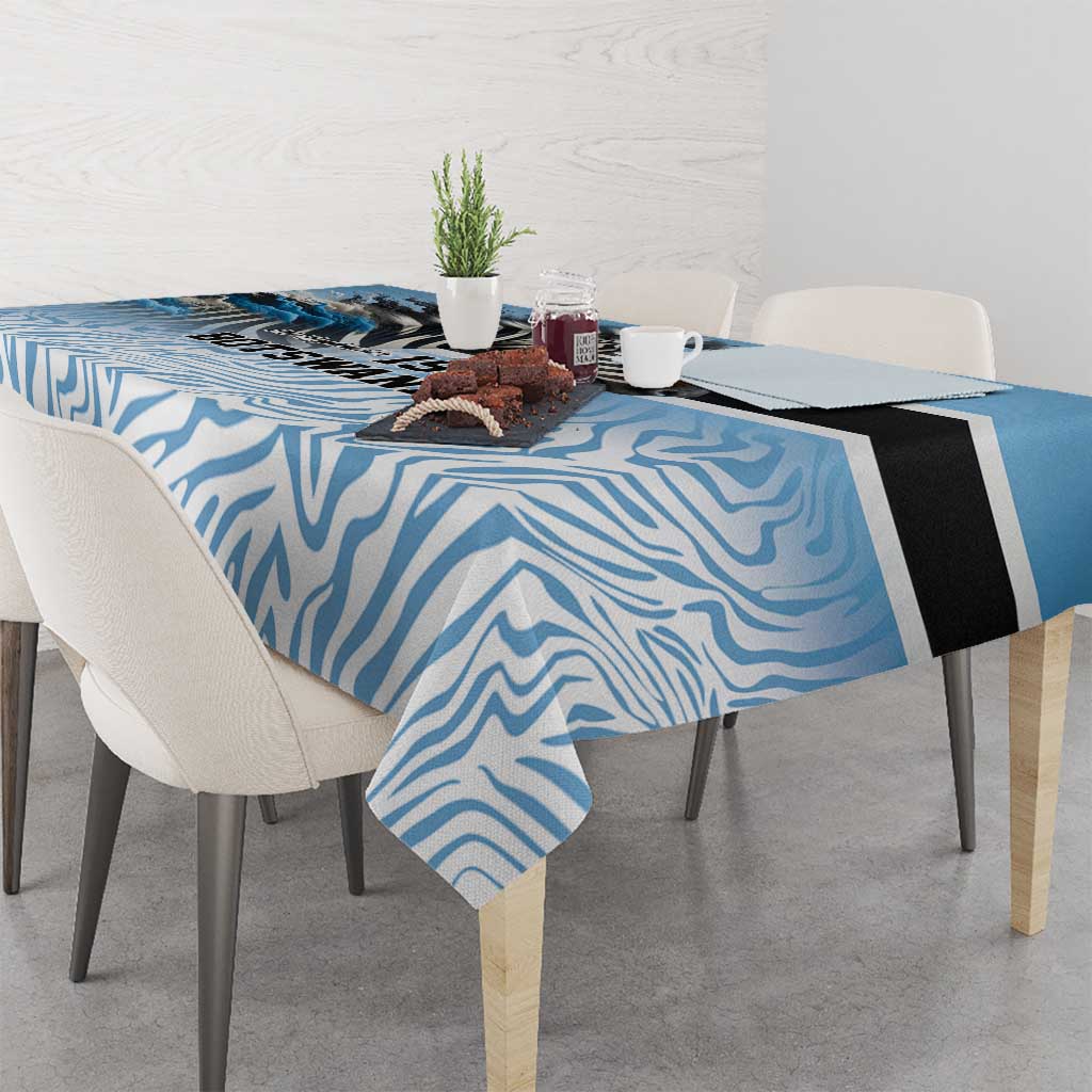 Botswana Independence Day 1966 Tablecloth Tribal Zebra Skins Pattern - Wonder Print Shop
